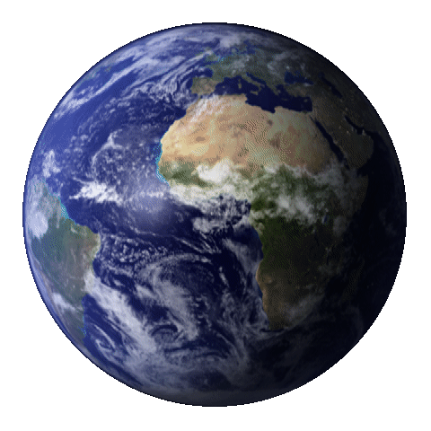 rotating earth animated transparent